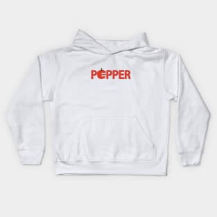 Pepper typography design Kids Hoodie